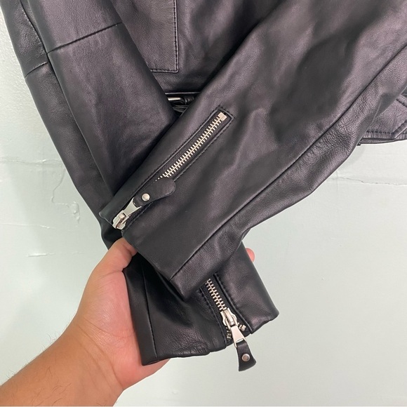 Paige Demetra Leather Moto Jacket Sz XS - Picture 4 of 10